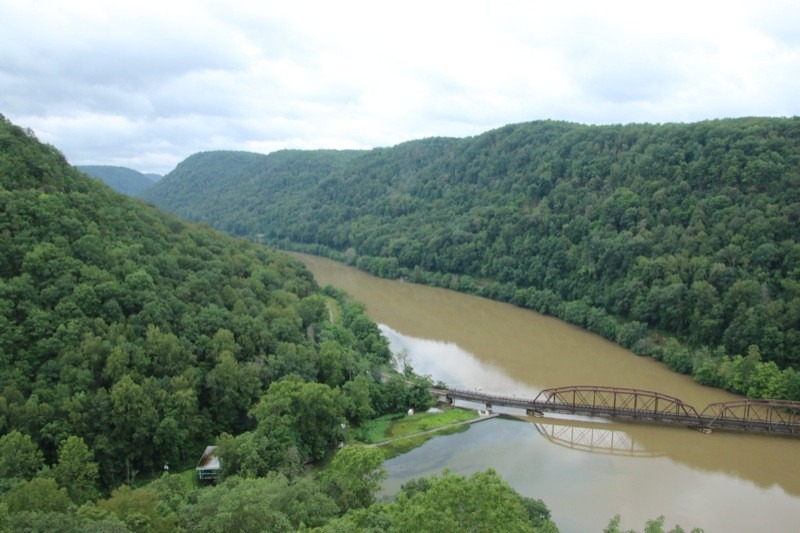 The overlook at Hawks Nest State Park offered panoramic views of the New River Gorge